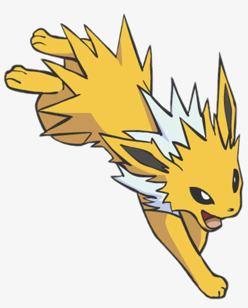 Jolteon Sticker - Pokemon Jolteon Jumping, transparent png