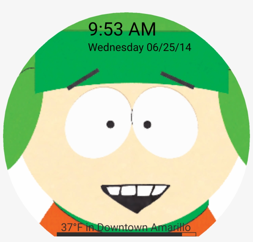Southpark Kyle Watch Face Preview, transparent png