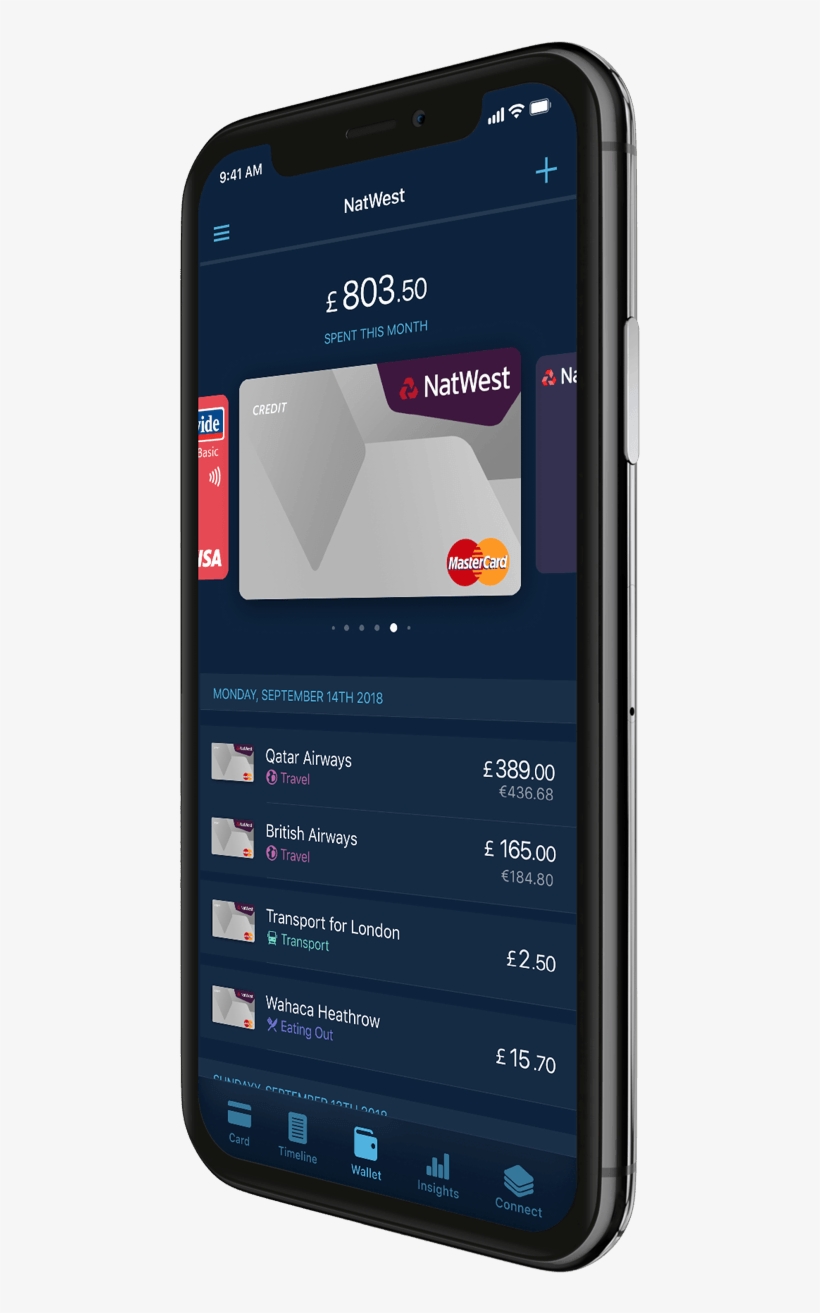 Curve, An App Based Smart Card That Combines All Of - Smartphone, transparent png