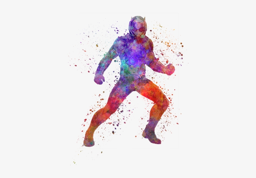 Bleed Area May Not Be Visible - Ant Man Watercolor, transparent png