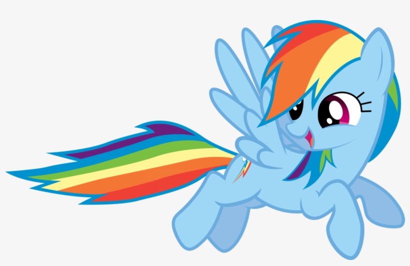 Rainbow Dash Flying - My Little Pony Flying, transparent png