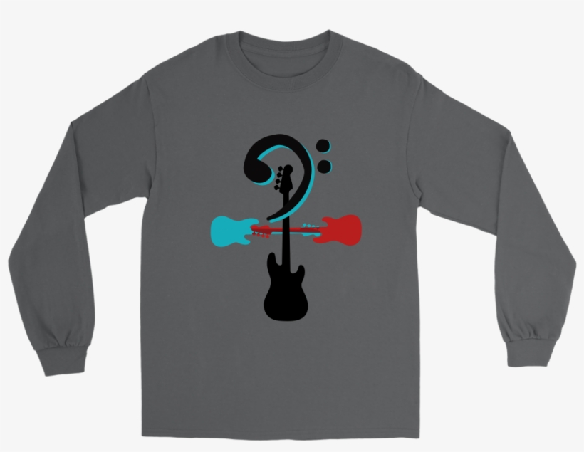 Men's Bass Player Long Sleeve Tee With Custom Bass - Shirt, transparent png