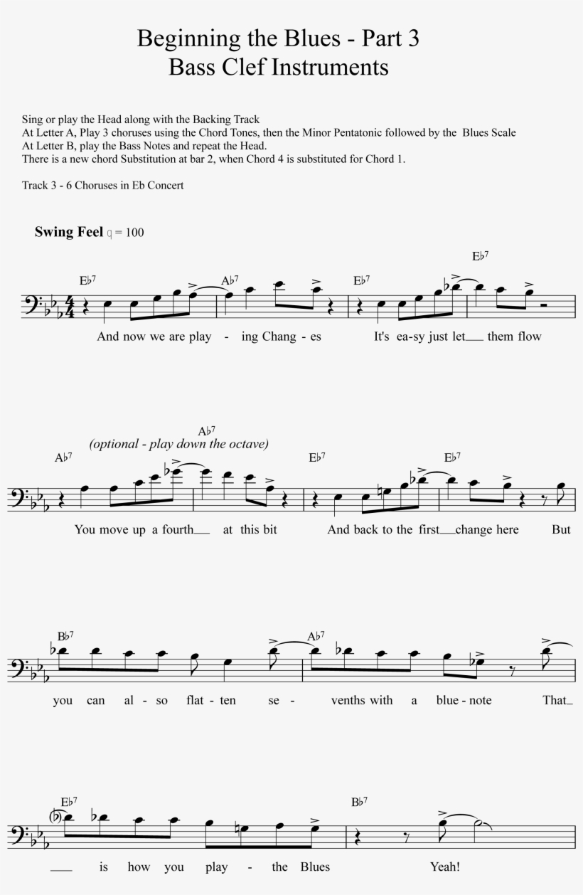 To Print The Notation For Part 3 In Bass Clef - Sheet Music, transparent png