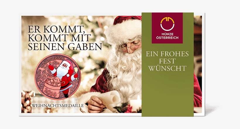 Christmas Medal 2014 Blister Pack - Santa Claus, transparent png