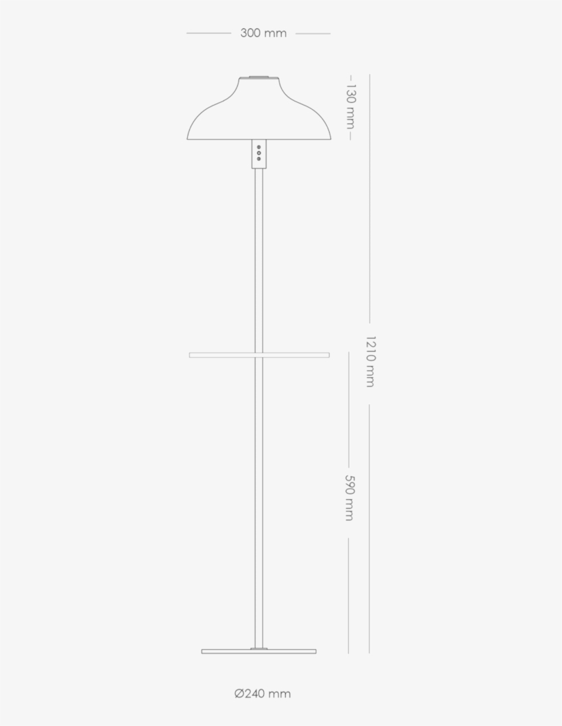 Bolero Floor Lamp Small With Table - Lighting, transparent png