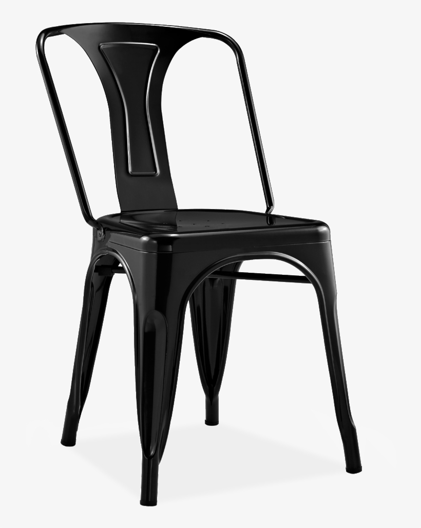 Tolix Chair Metal Black - Black Tolix Chair Png, transparent png