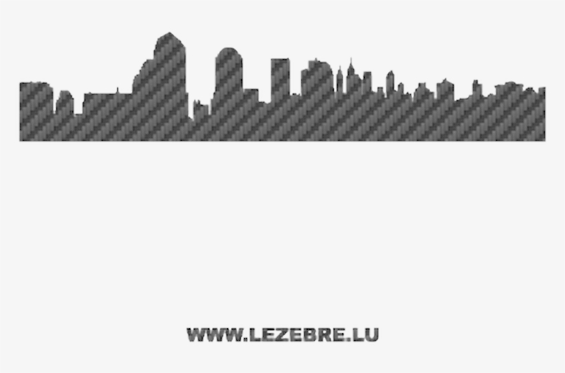 Silhouette New York City Carbon Decal 2 - View Of New York From Nj City, transparent png