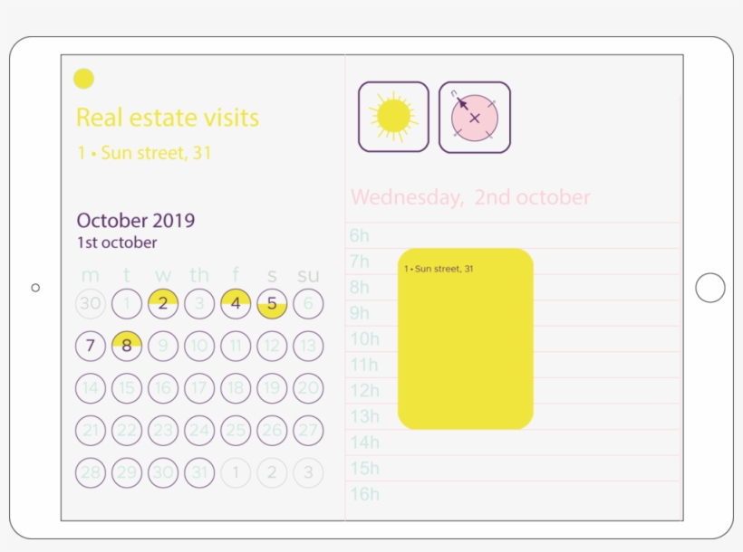 Sunplan Logo Ipad Calendrier Real Estate Var1 - Smartphone, transparent png