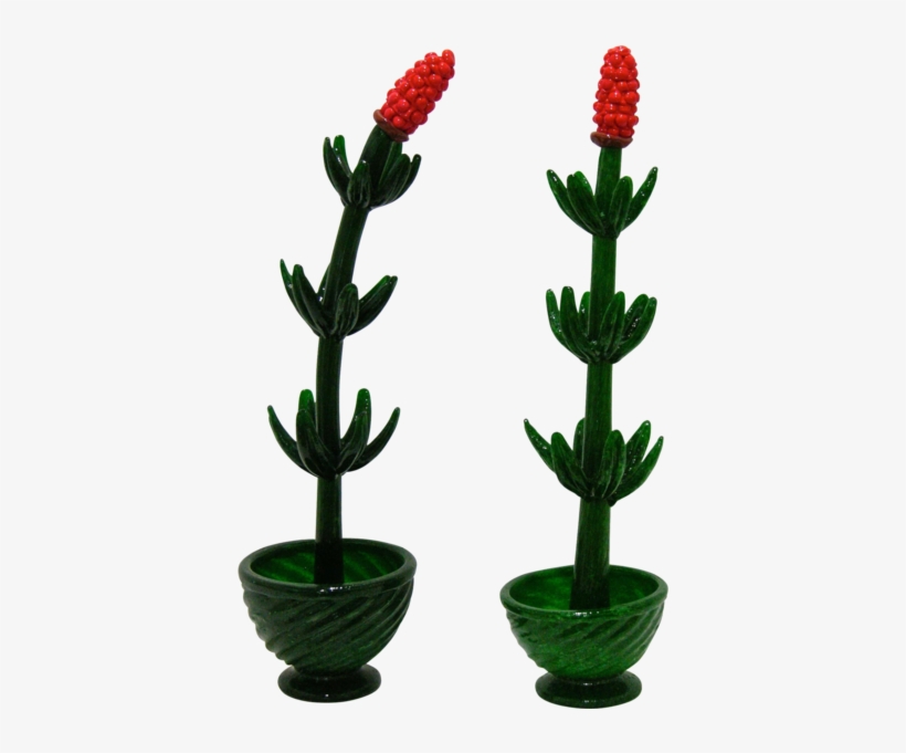 1980s Italian Pair Of Organic Green Murano Glass Potted - Flowerpot, transparent png
