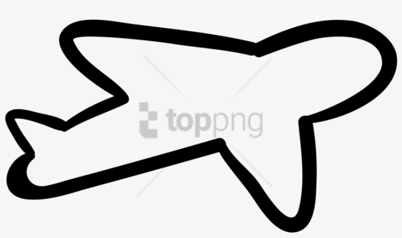 Free Png Airplane Outline Png Image With Transparent - Airplane Outline Clip Art, transparent png