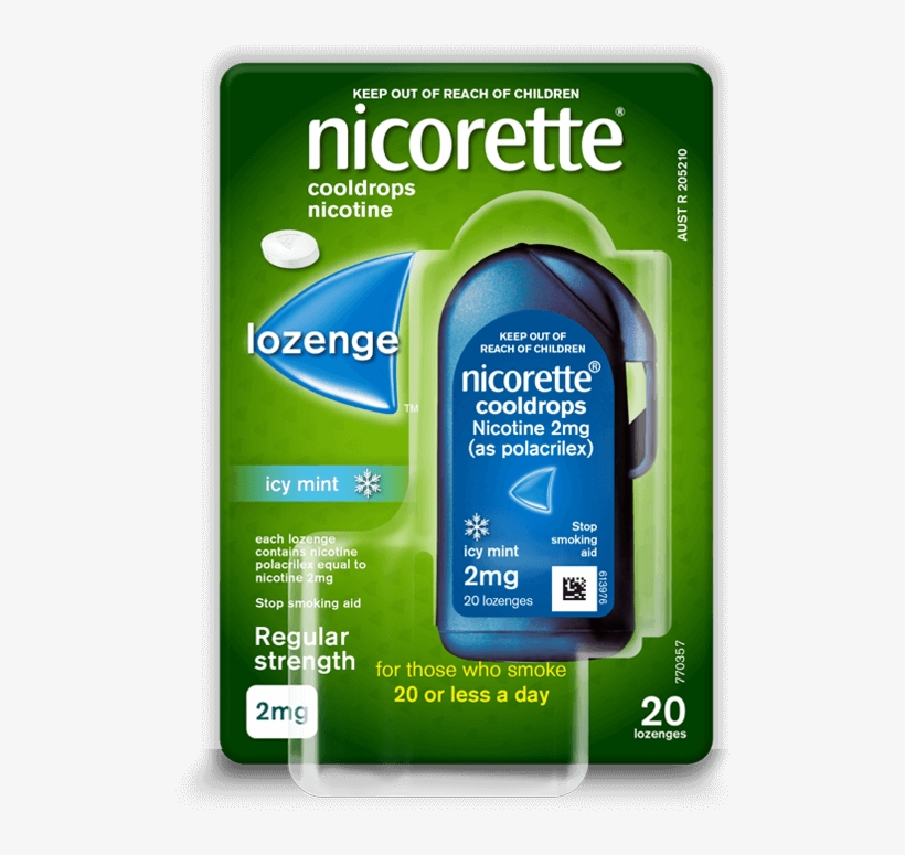 Nicorette Lozenge Icy Mint - Nicorette Lozenges, transparent png