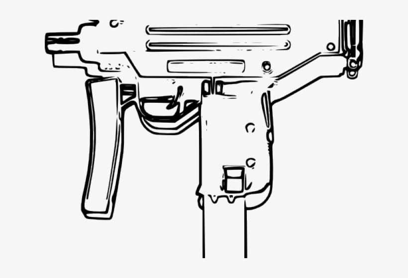 Gun Clipart Uzi - Transparent Gun Uzi, transparent png