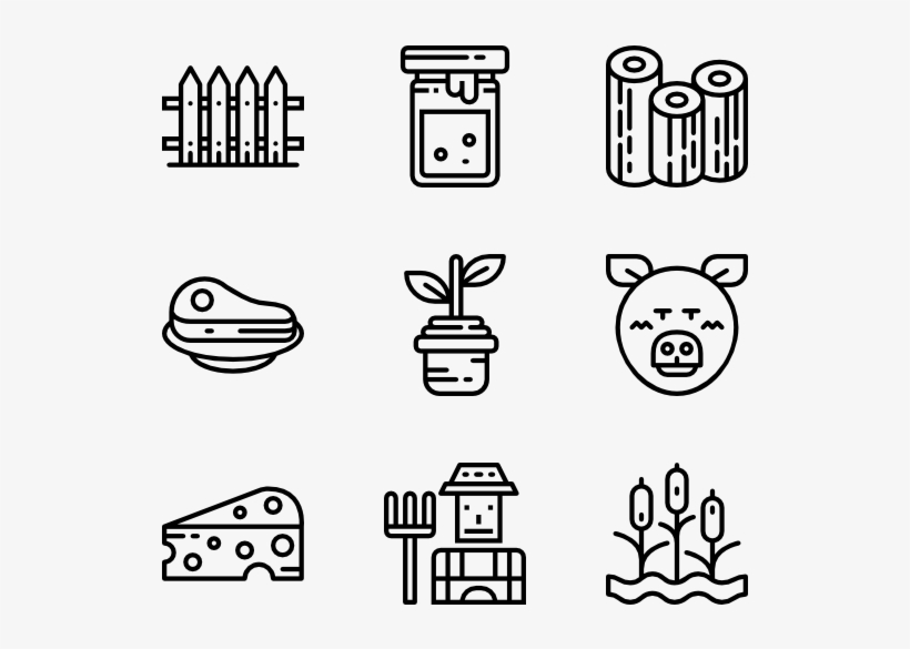 Farmer - Construction Line Icon Vector, transparent png