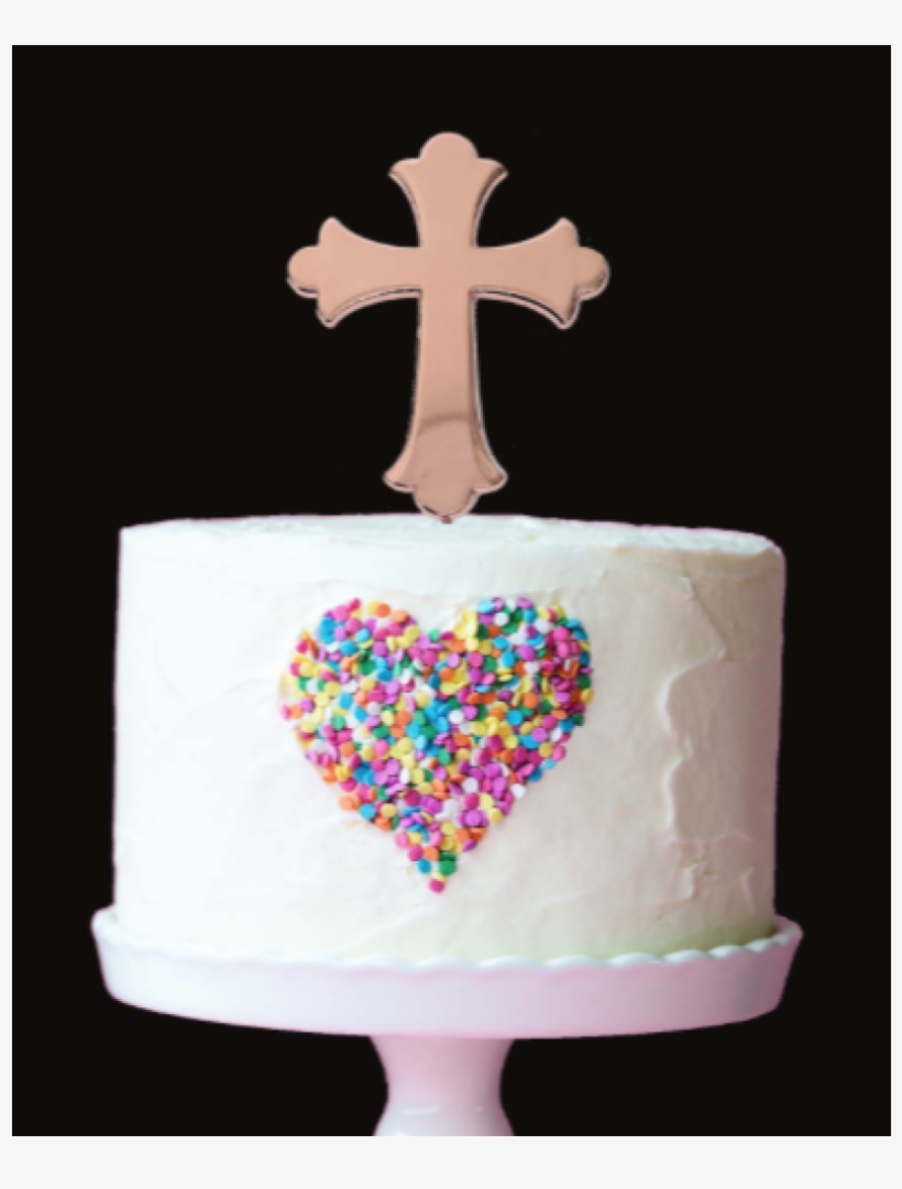 Cake Topper Cross Rose Gold - 5 Cake Topper, transparent png