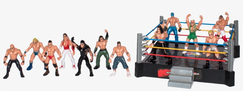 Mini Wrestlers & Ring - Wrestlers Small Action Figures, transparent png