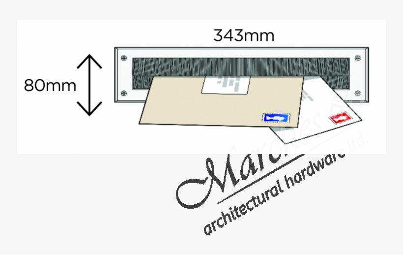Exitex Internal Letterbox With Brush - Diagram, transparent png