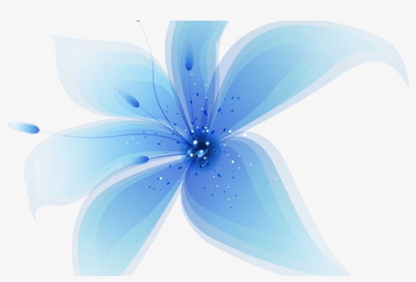 Decorative Blue Flower Png Clip Art Image Gallery Yopriceville - Blue Flowers Png Clipart, transparent png