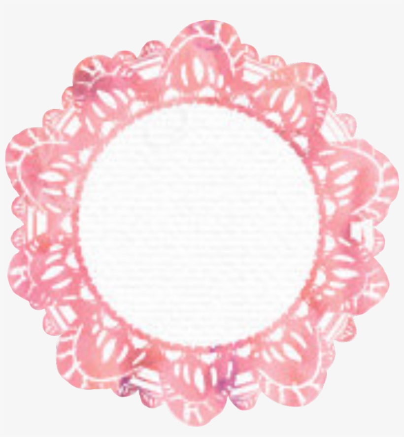 #pink #doily #beautiful #sticker - Placemat, transparent png