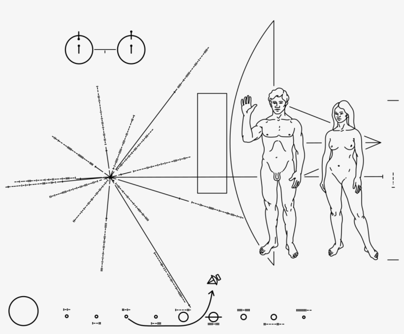 Pioneer Plaque - Golden Record Solar System, transparent png