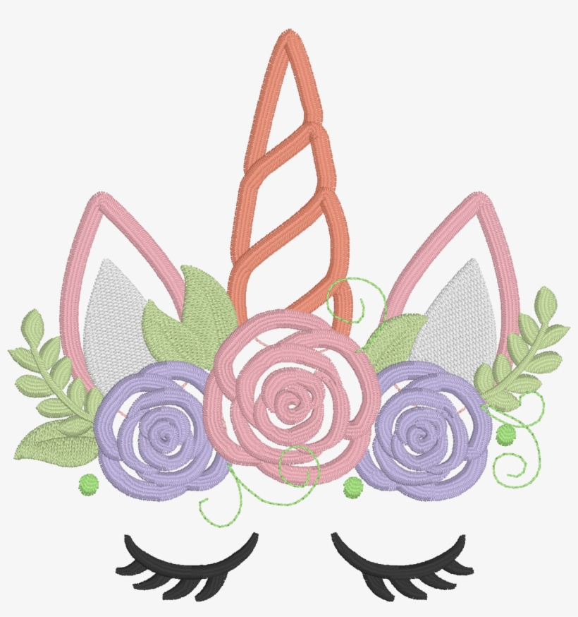 Categories - Unicorn Face With Roses, transparent png