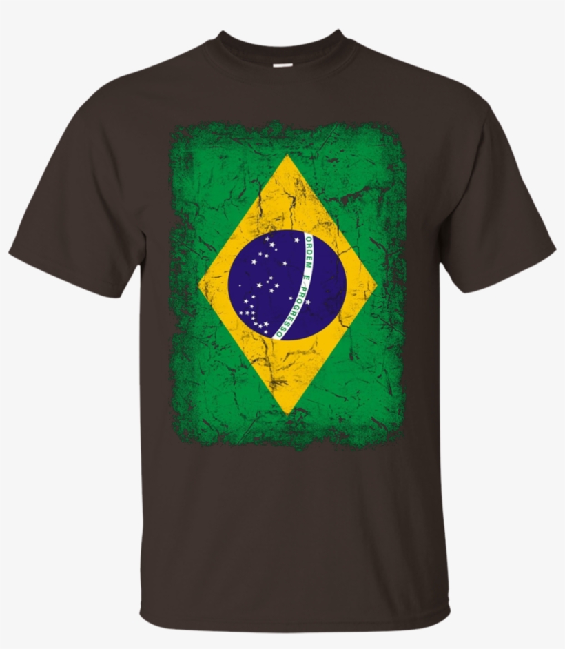 Flag Of Brazil Shirt Distressed Brasil Flag Tshirt - Shirt, transparent png