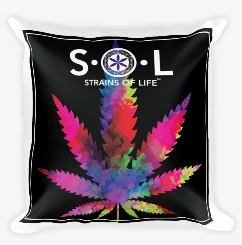 Picture Royalty Free S O L Colors Of Cannabis Square - Psychedelic Marijuana Leaf, transparent png