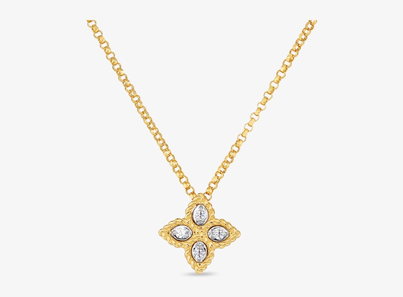 Small Rc Princess Flower Diamond Pendant - Necklace, transparent png