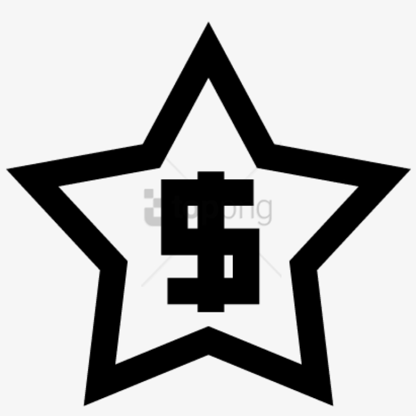 Free Png Star With Dollar Sign Png Image With Transparent - Dollar Sign Star, transparent png