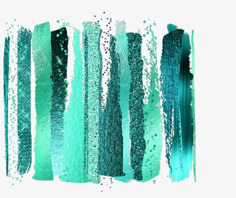 #overlay #smear #smudge #painting #paint #turquoise - Teal Paint Strokes, transparent png