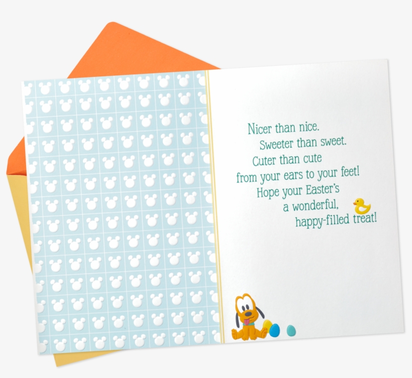 Disney Mickey Mouse First Easter Card For Baby - Paper, transparent png