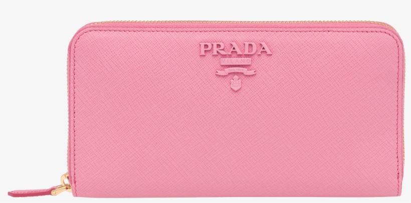 Pink Leather Zip Around Wallet, transparent png