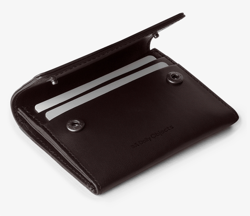 Dailyobjects Black Real Leather Flip Top Card Wallet - Wallet, transparent png