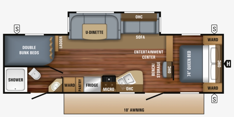 Interior Color - Tumbleweed - 2018 Jay Flight 32bhds, transparent png
