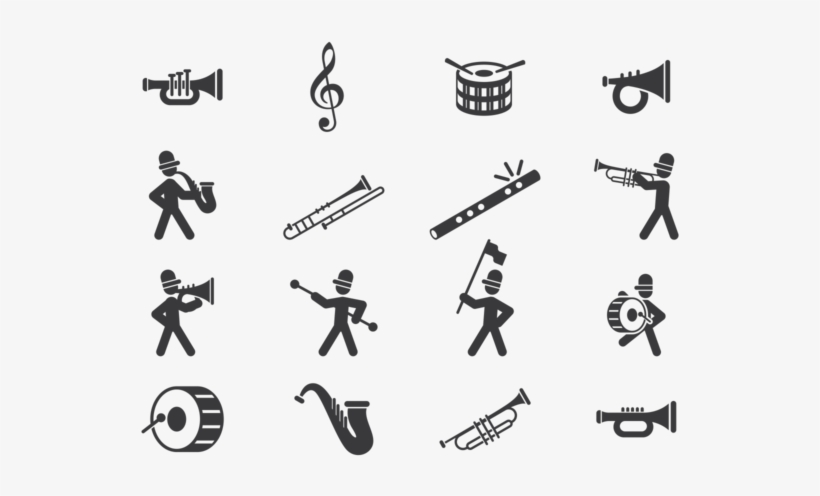 Applause Clipart Brass Band - Marching Band Player Icon, transparent png