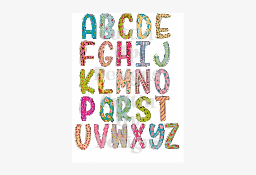 Funky Hand Lettered Png Alphabet Set - Creative Arts, transparent png