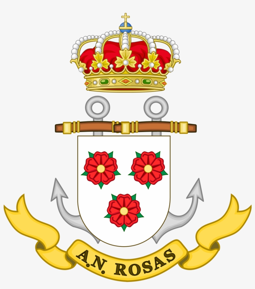 Coat Of Arms Of The Spanish Navy An Rosas - Coat Of Arms Of Barcelona, transparent png