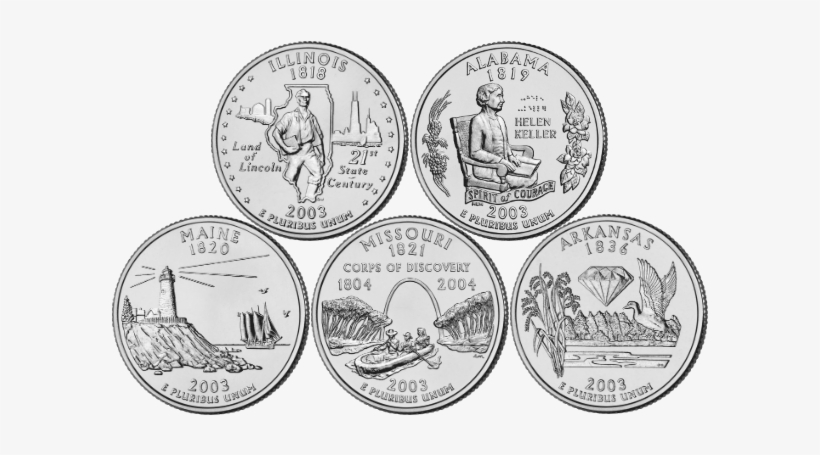 2003d State Quarters - State Quarters, transparent png