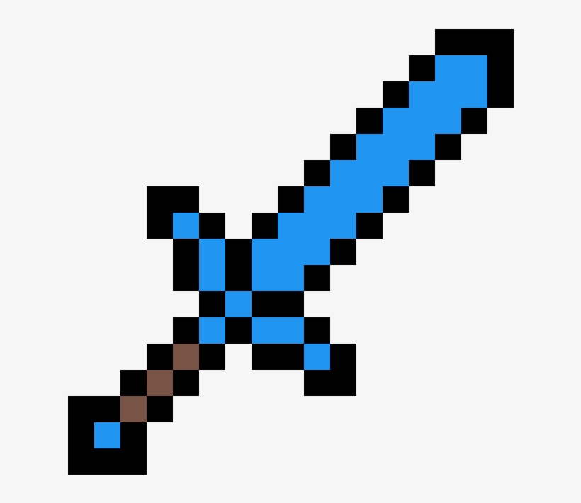 Minecraft Diamond Sword, transparent png