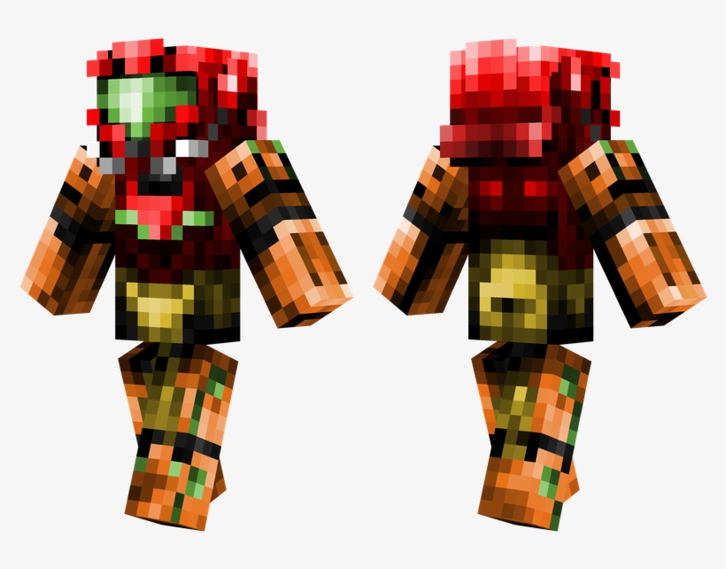 Samus - Samus Minecraft Skin, transparent png