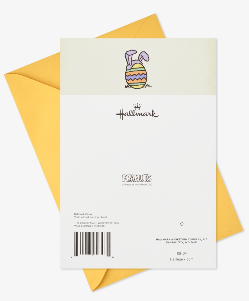 Peanuts® Snoopy With Bunny Ears Pop-up Easter Card - Hallmark Cards, transparent png