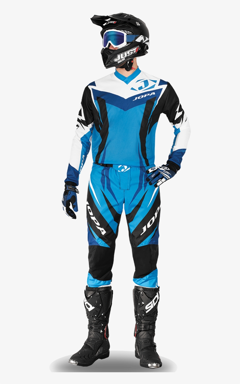 Motocross Gear Blue White, transparent png