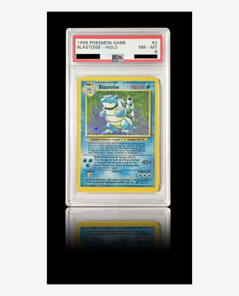 Psa 8 Blastoise 2/102 - Old Blastoise Pokemon Card, transparent png