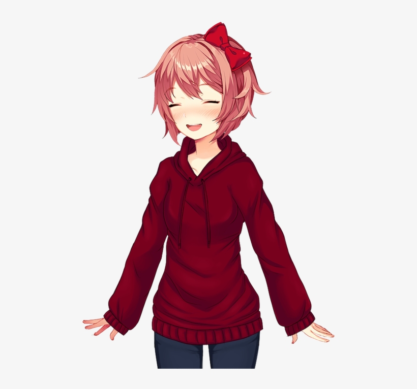 Sayori Hoodie Edit Request Hope You Like It - Sayori In A Hoodie, transparent png