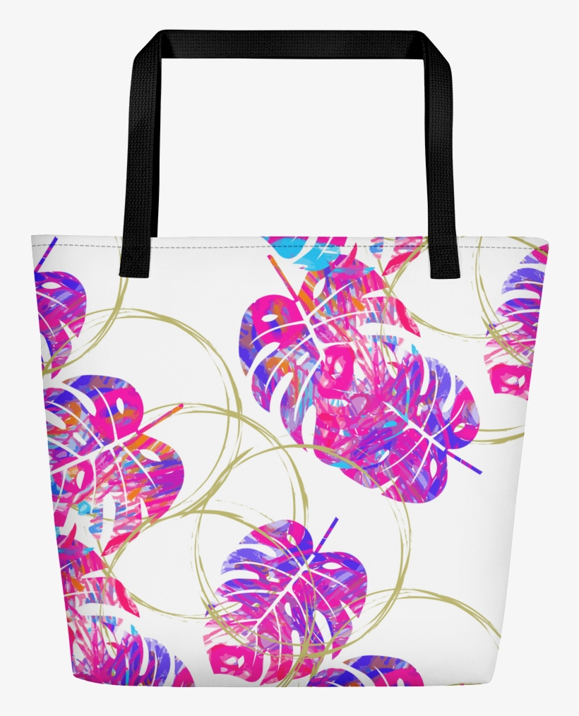 Sea You At The Beach Palm Leaf Beach Tote, transparent png