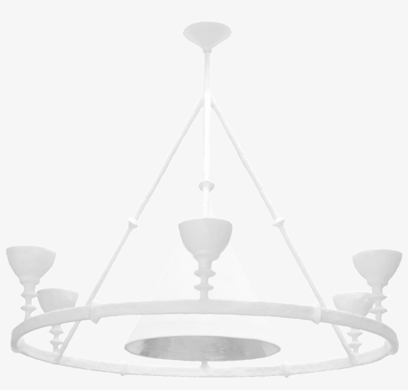 Olympia Chandelier 48” Dia X 40” H - Monochrome, transparent png