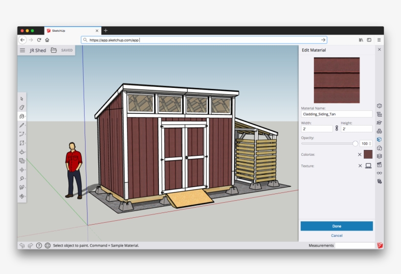 Because Each Material Has A Color And An Optional Texture, - Sketchup 2018, transparent png