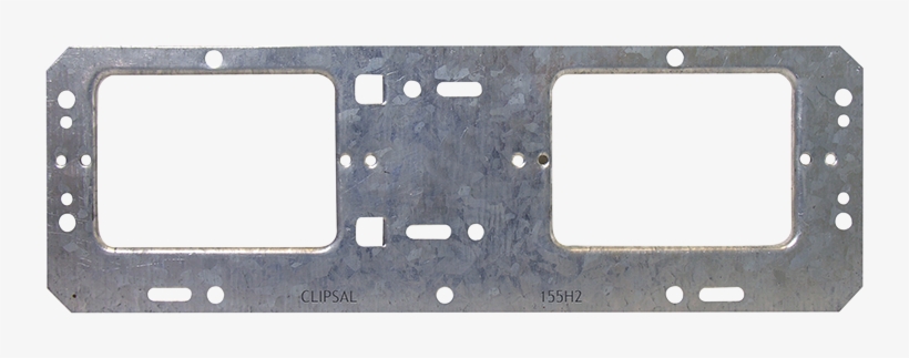 155h2 Metal Mounting Bracket, 2 Gang, Flat Stud Horizontal - Electronic Component, transparent png