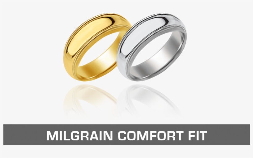 Ross Metals Mountings Milgrain Comfort Fit Wedding - Engagement Ring, transparent png