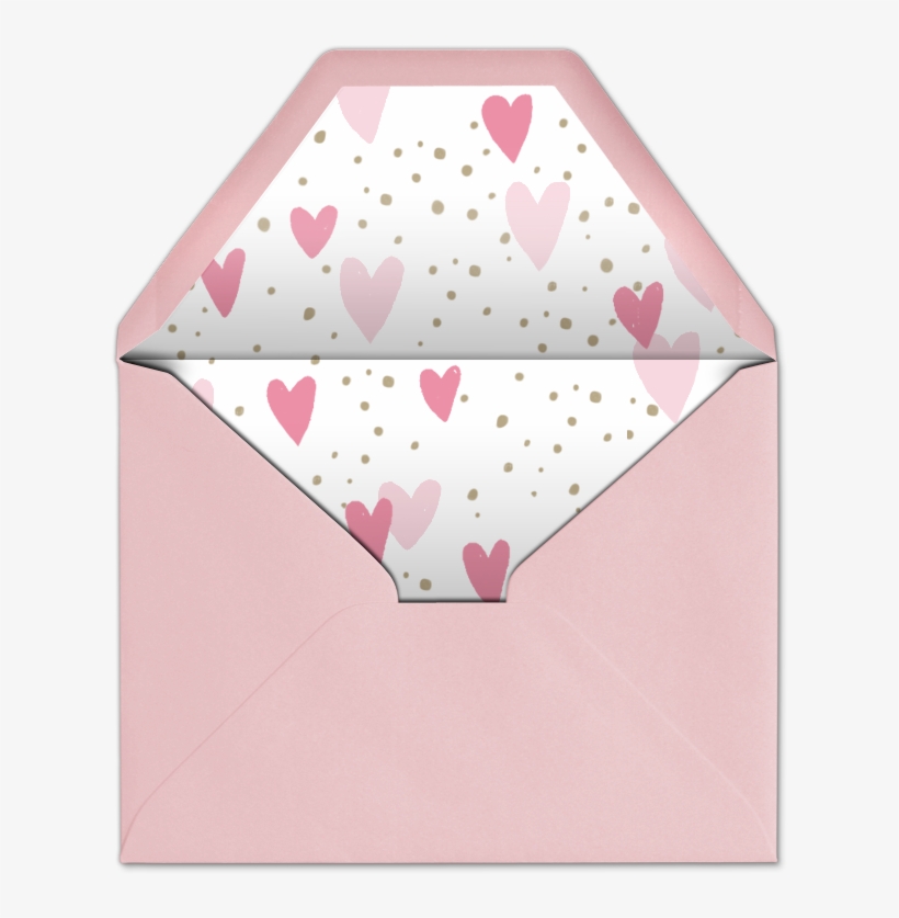 With Love Hearts Invitation Evite - Envelope, transparent png