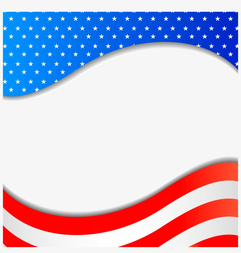 Bow Tie Clipart Border - Red White And Blue Clip Art, transparent png